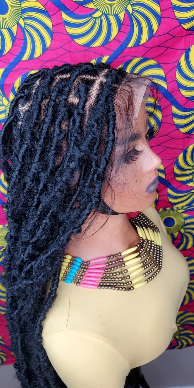 Full Lace Locs Custom Braided Wig