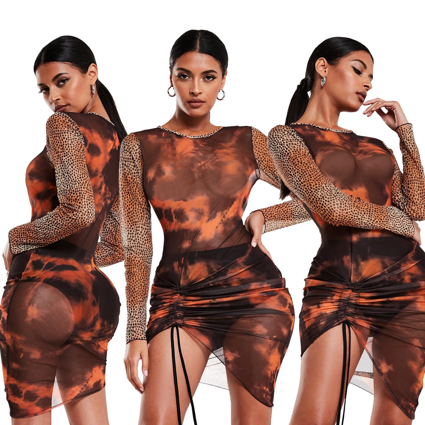 Got Your Attention Mini Mesh Dress