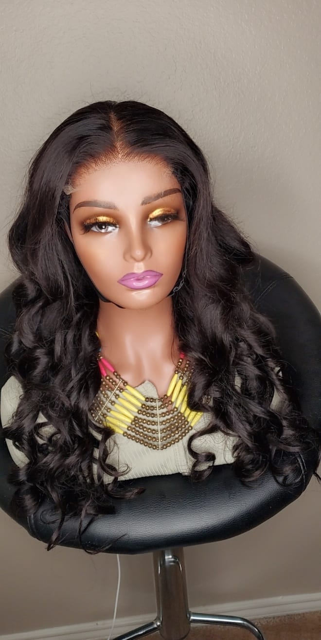 4X4 HD Closure 24 Inch 100% Human Hair. Prebleached Knot.