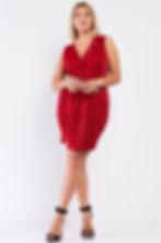 Beautiful Sexy Sleeveless V-neck Asymmetrical Wrap Rhinestones Detail Fitted Mini Blazer Dress