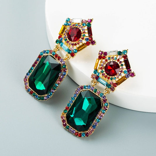 RADIANT STATEMENT CRYSTAL EARRINGS